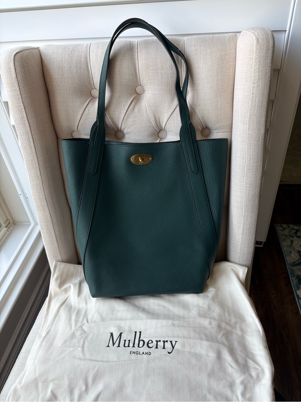 Mulberry North South Bayswater Tote - Mulberry Green